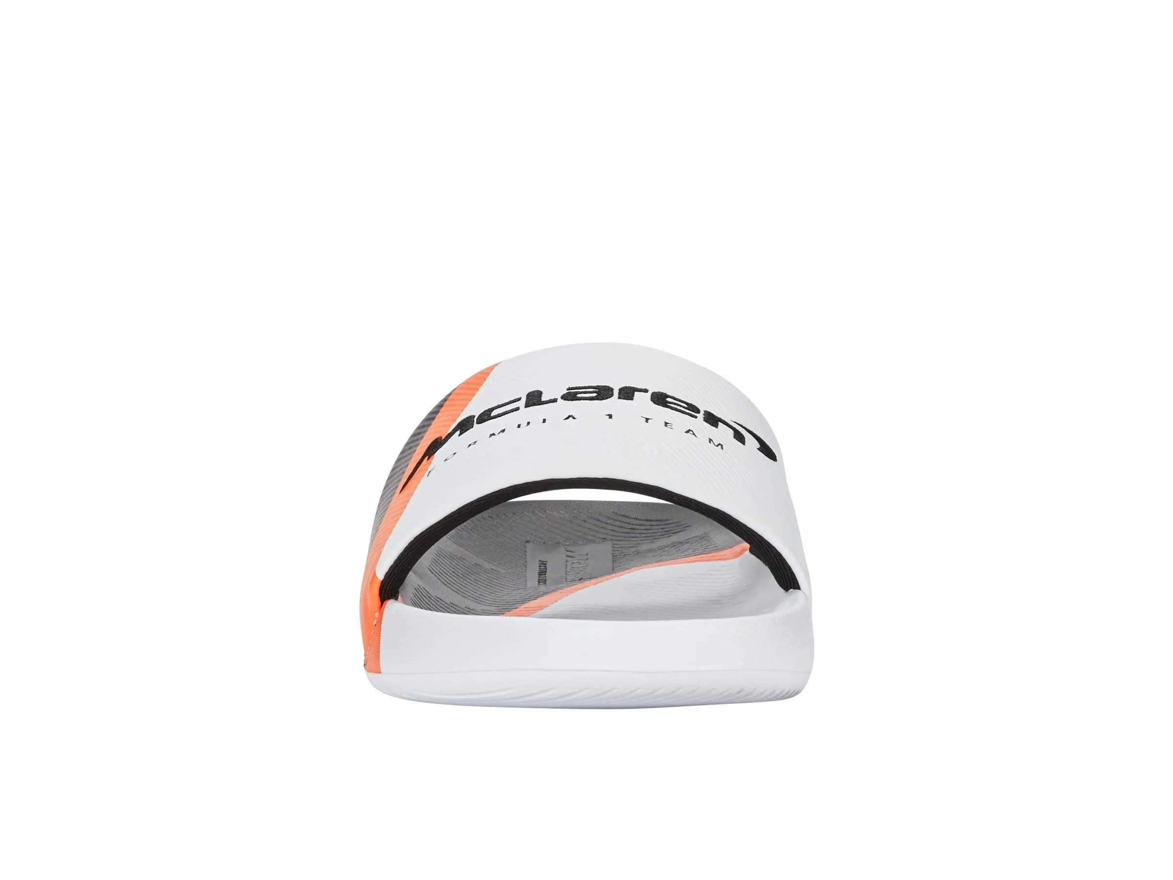 04422-196-M | SLIDE SANDAL X MCLAREN F1 TEAM | WHITE/BLACK/PAPAYA