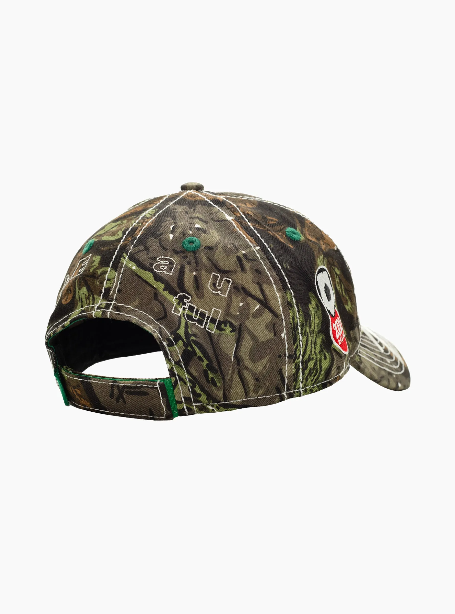 2002 6 Panel Hat Camo & White