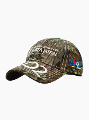 2002 6 Panel Hat Camo & White