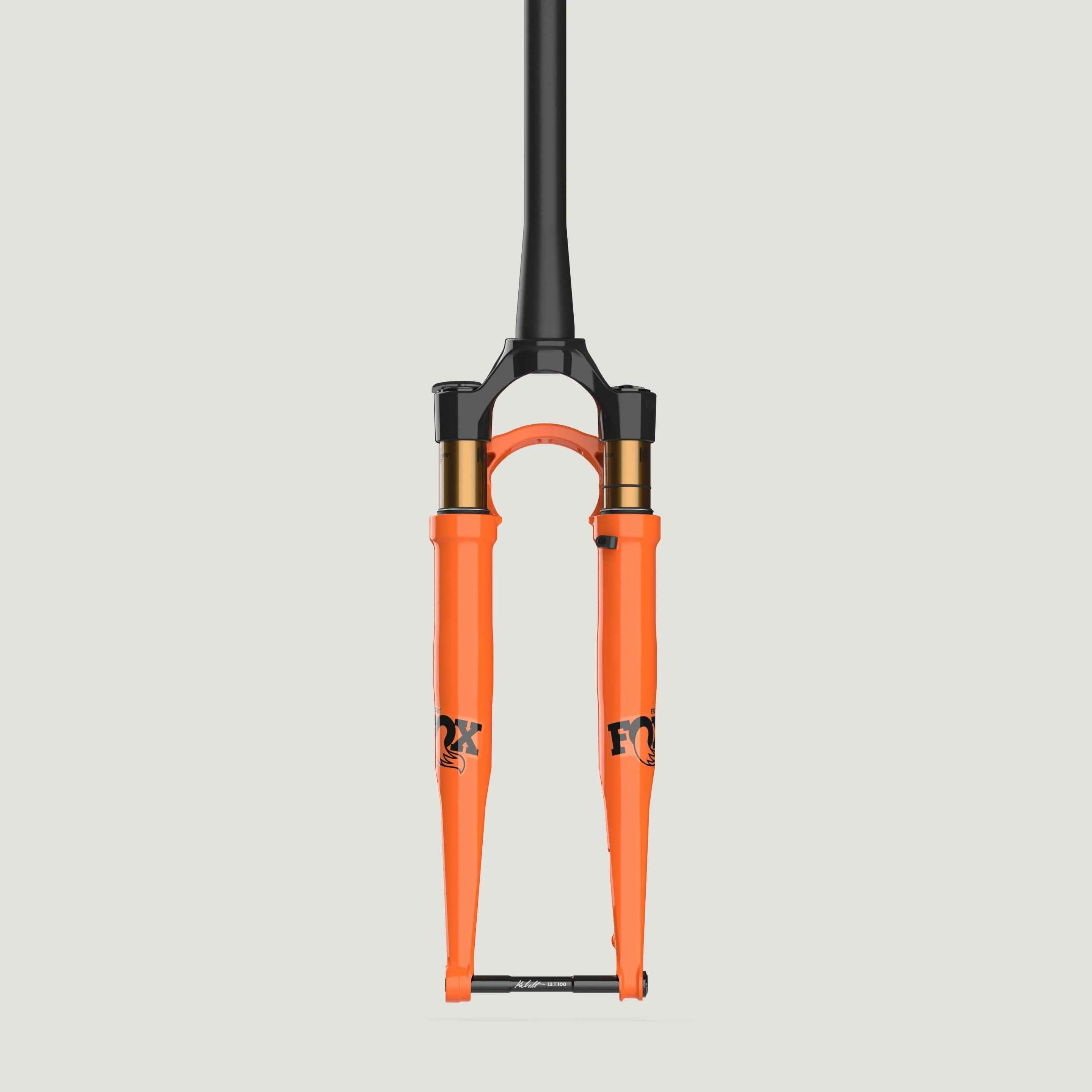 2025 FOX 32 FLOAT TC Kashima Factory Suspension Fork - 700c, 40 mm, Kabolt 12x100, 45 mm Offset, Shiny Orange, Grip SL