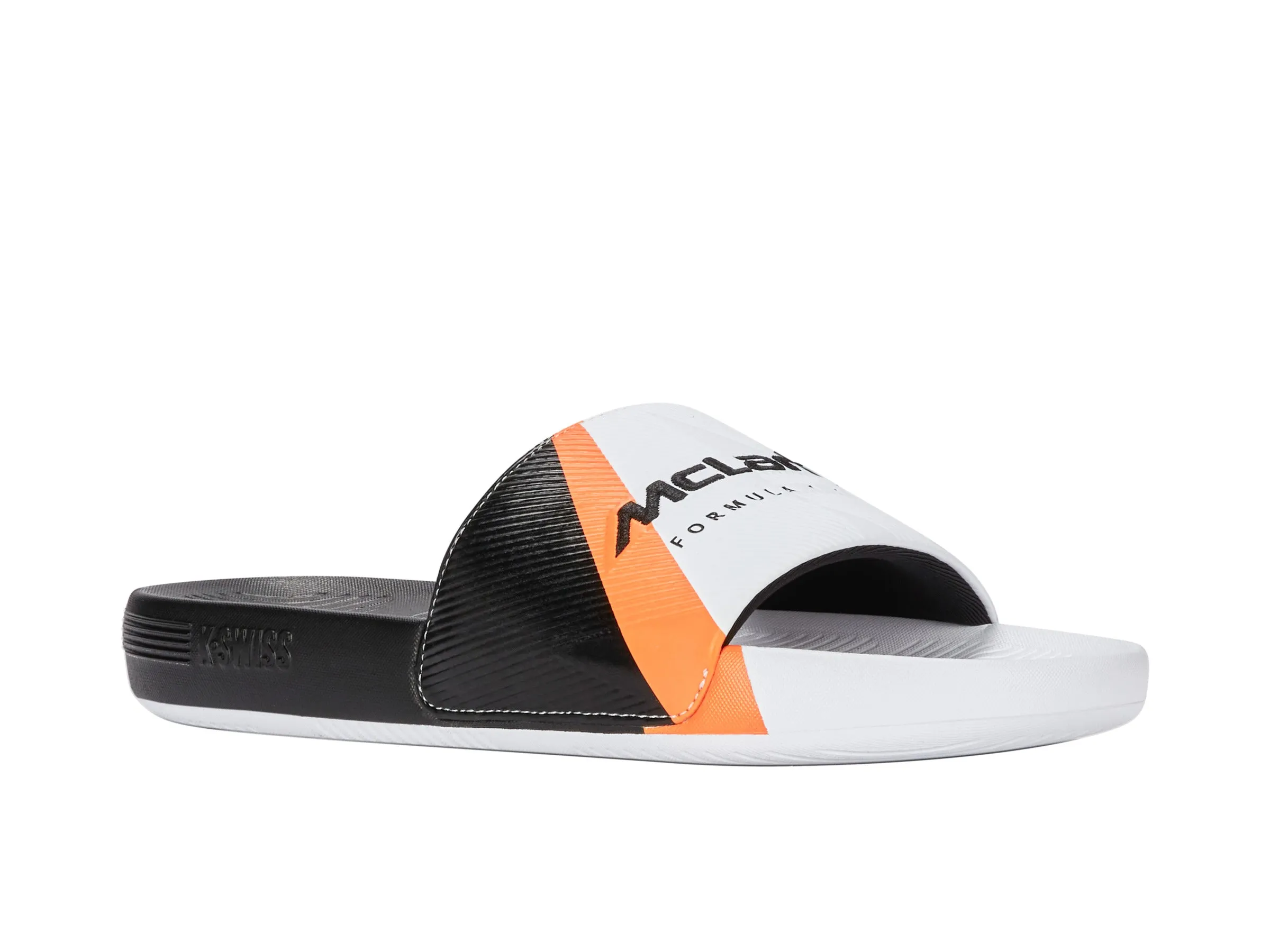 94422-196-M | SLIDE SANDAL X MCLAREN F1 TEAM | WHITE/BLACK/PAPAYA