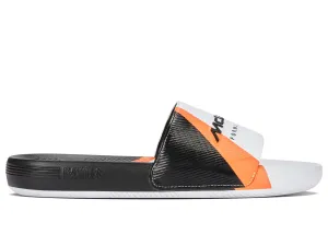 94422-196-M | SLIDE SANDAL X MCLAREN F1 TEAM | WHITE/BLACK/PAPAYA