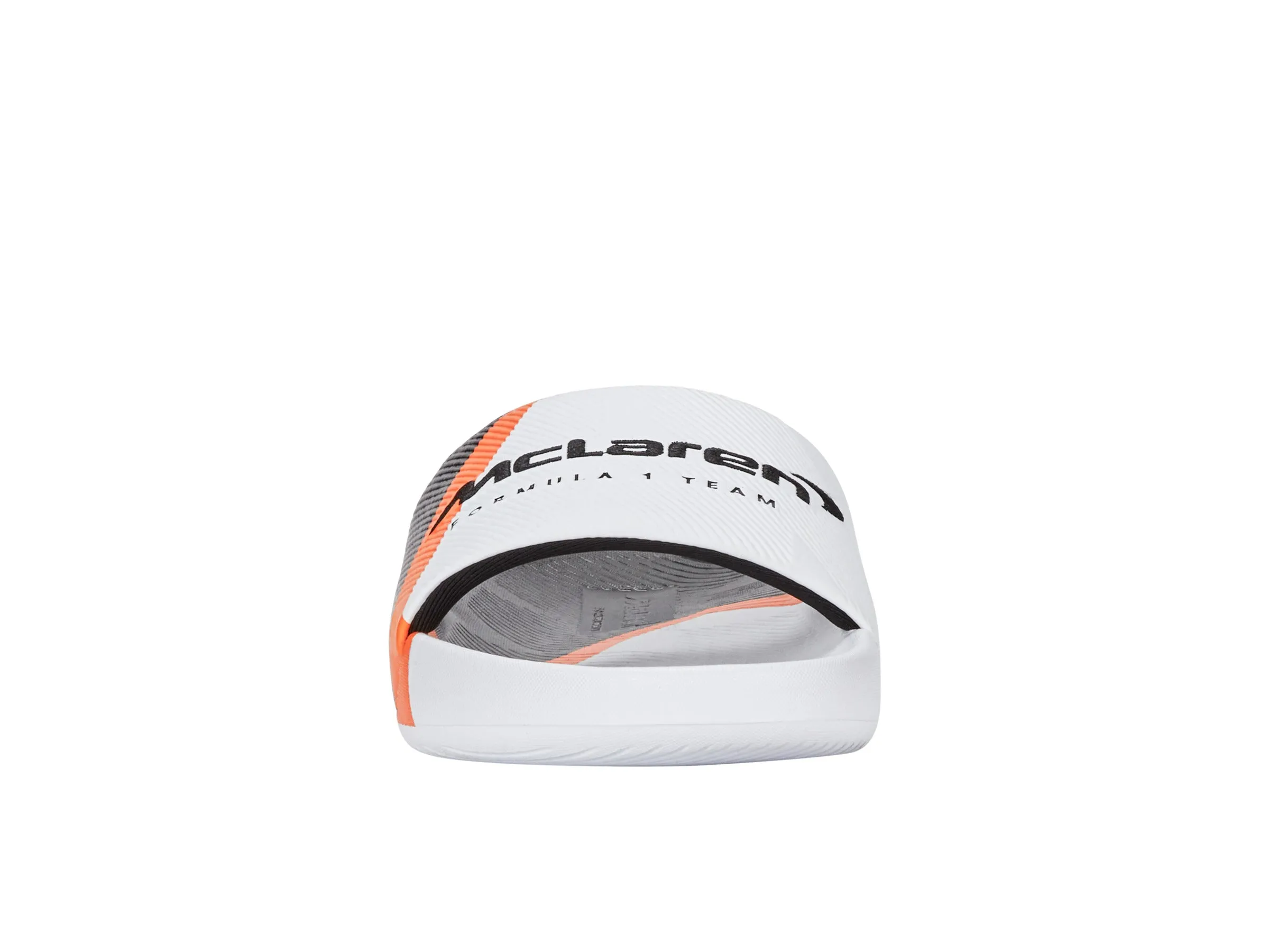 94422-196-M | SLIDE SANDAL X MCLAREN F1 TEAM | WHITE/BLACK/PAPAYA