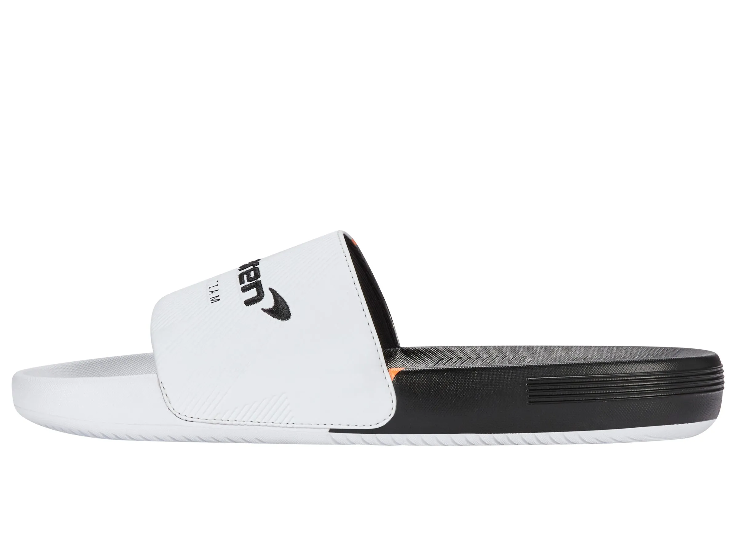 94422-196-M | SLIDE SANDAL X MCLAREN F1 TEAM | WHITE/BLACK/PAPAYA