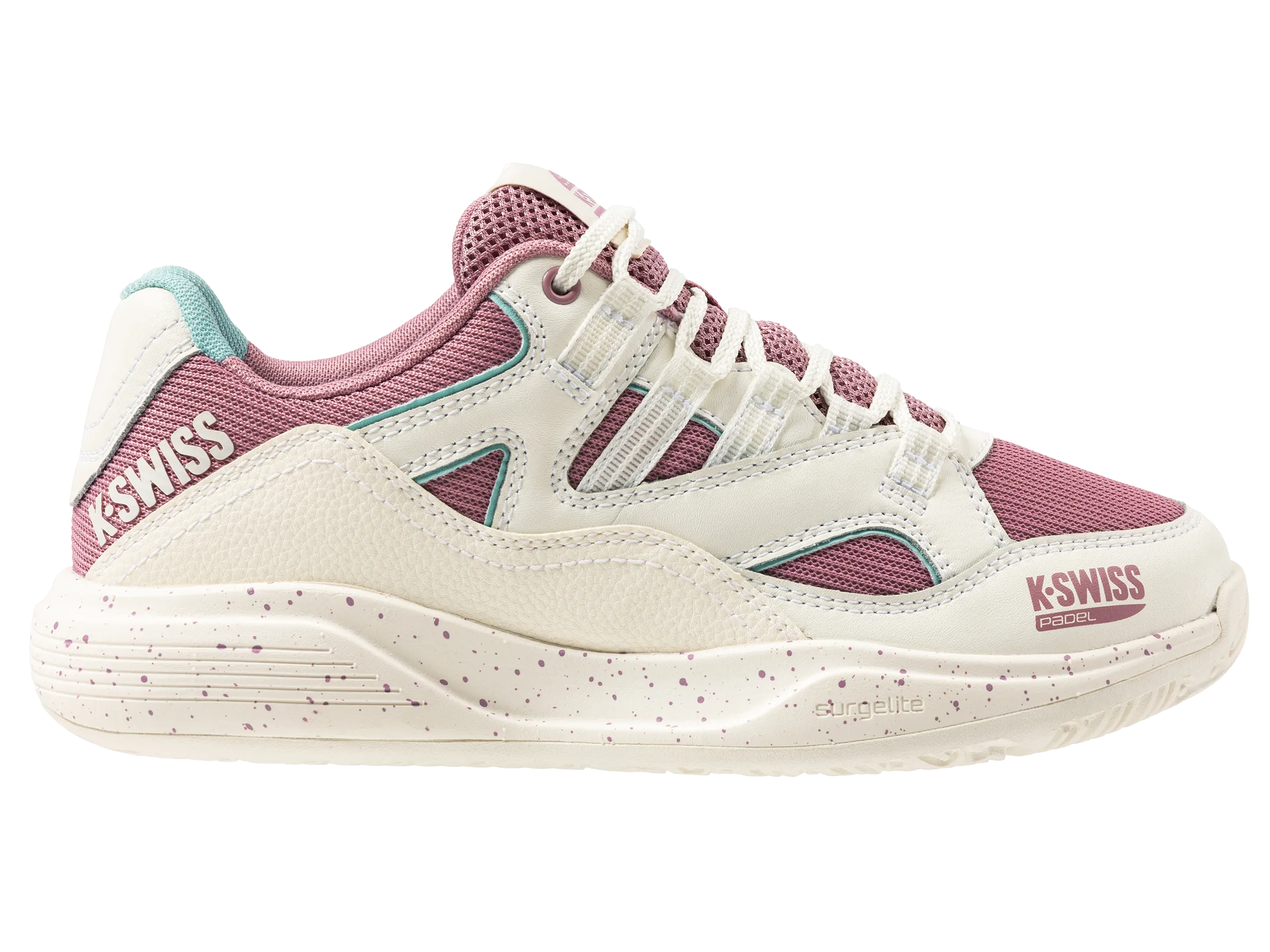 94435-966-M | TURA TEAM PADEL | SNOW WHITE/LILAS/PASTEL TURQUOISE