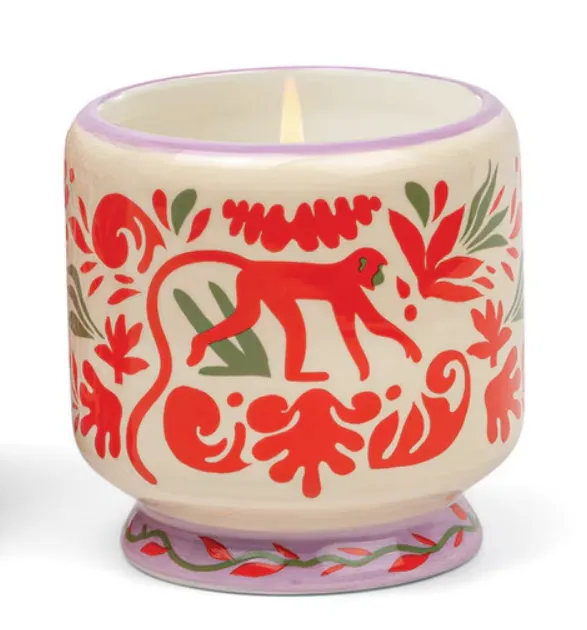 A Dopo 8 Oz Handpainted Jungle Ceramic