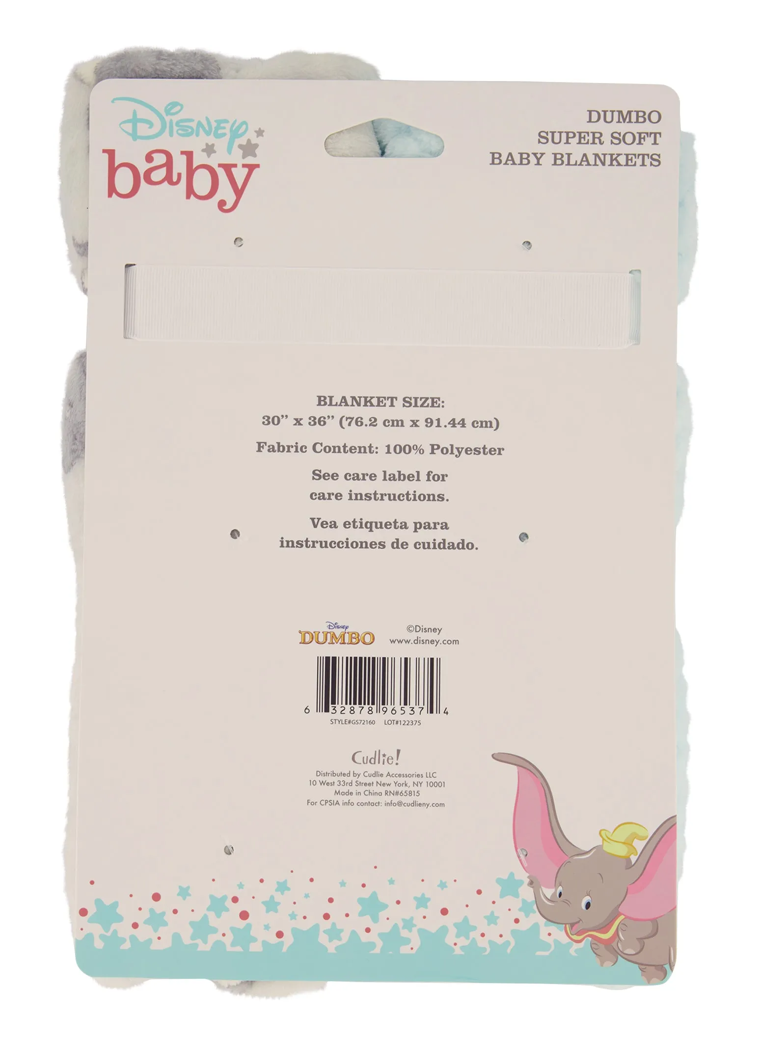 Baby Dumbo Elephant Graphic Plush Blankets 2 Pack