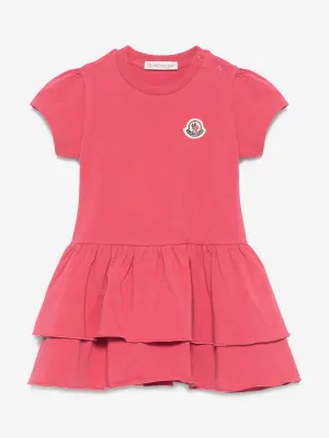 Baby Girls Jersey Ruffle Dress in Red