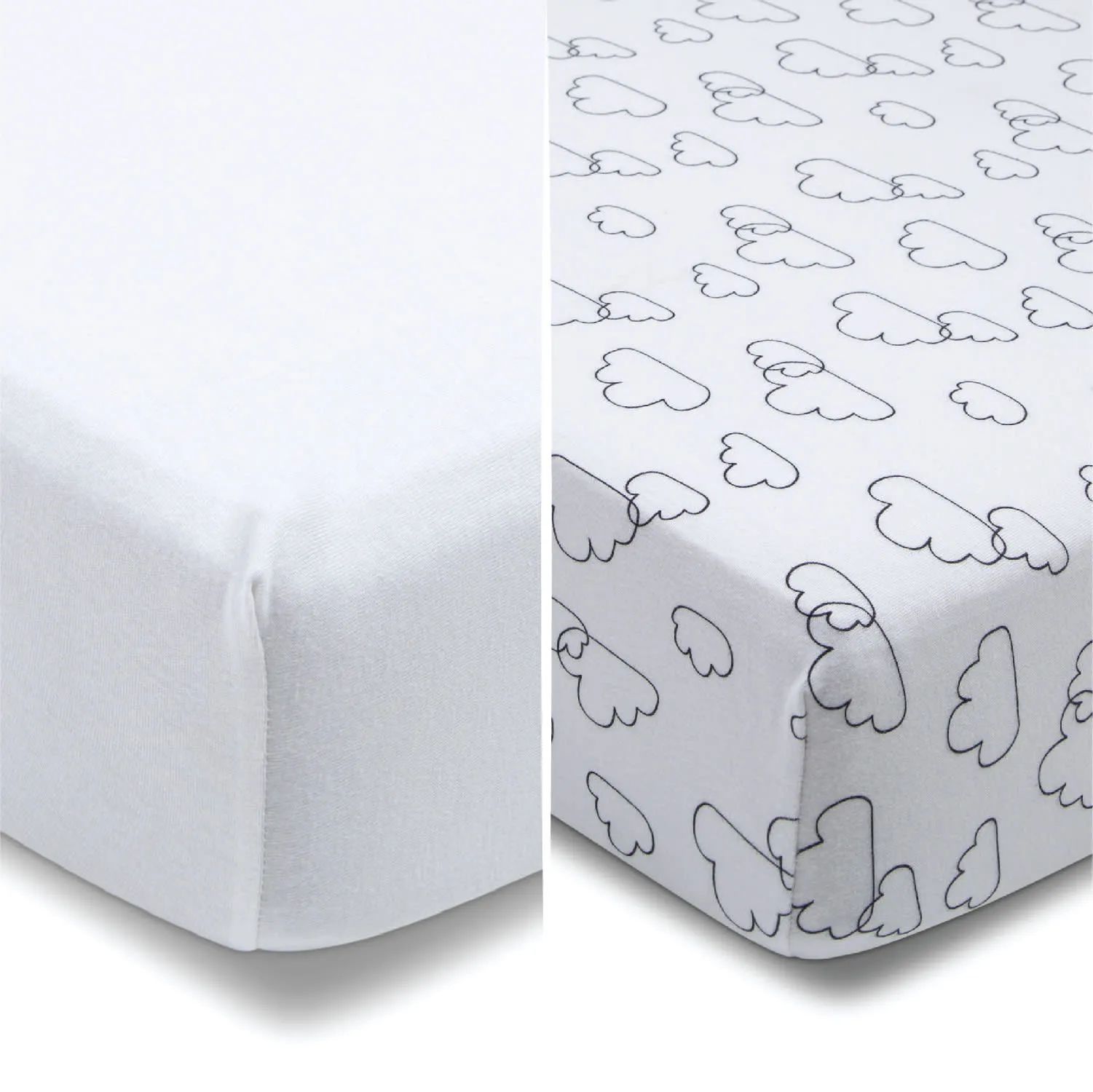babyGap White Clouds 100% Organic Cotton Crib Sheets - 2 Pack