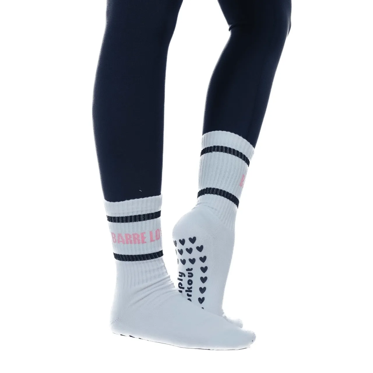 Barre Love - Crew Grip Socks