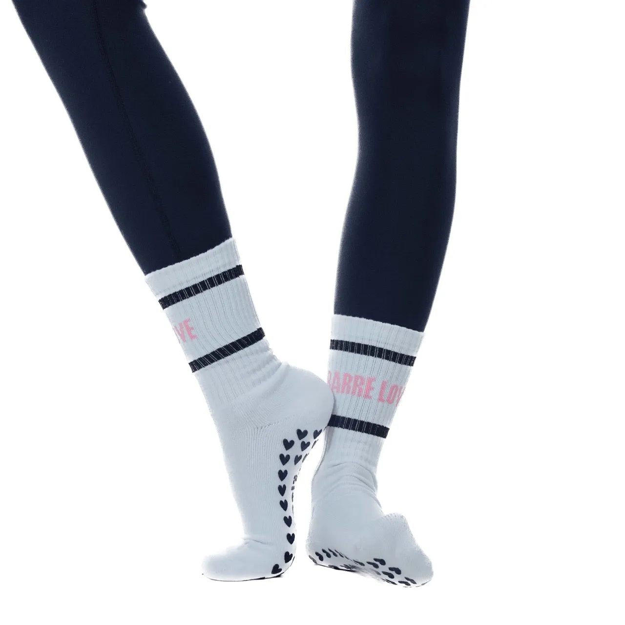 Barre Love - Crew Grip Socks