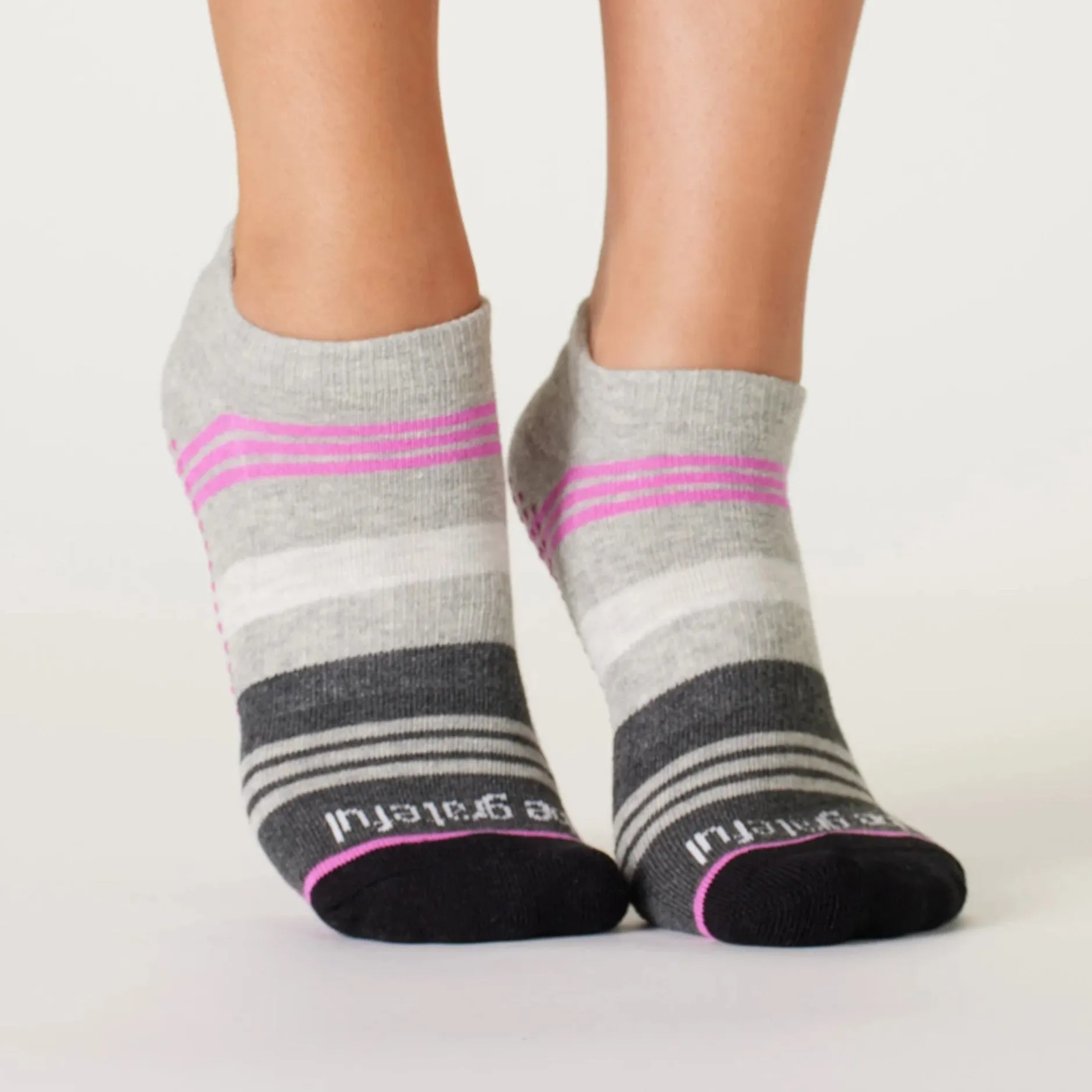 Be Grateful - Mia Ripple Grip Socks (Barre / Pilates)