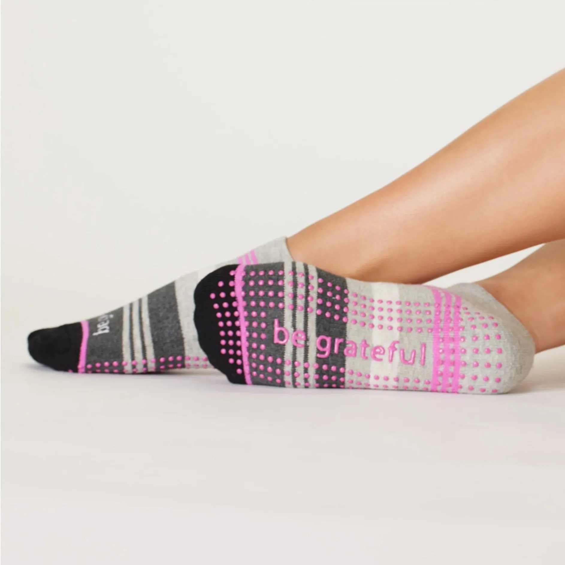 Be Grateful - Mia Ripple Grip Socks (Barre / Pilates)