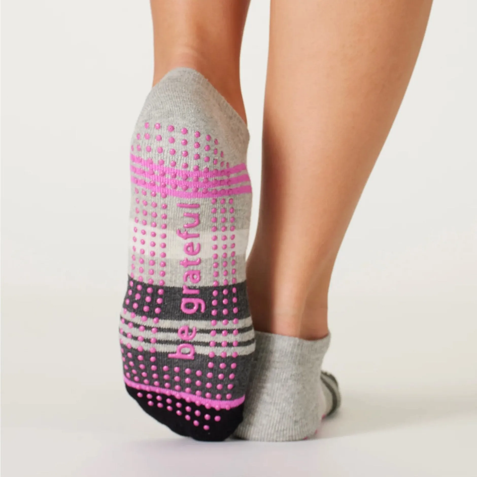 Be Grateful - Mia Ripple Grip Socks (Barre / Pilates)