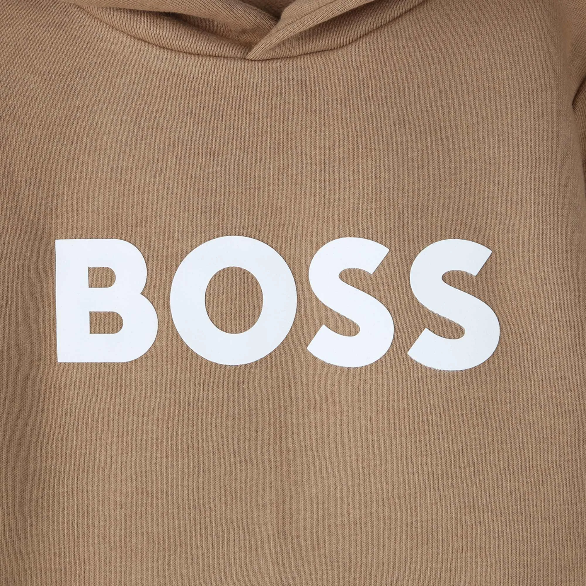 Beige Logo Hooded Sweatshirt