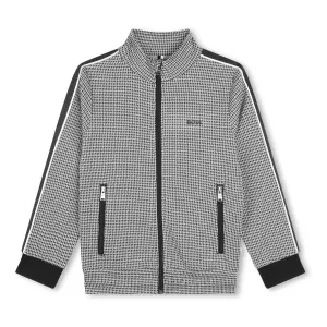 Black & Gray Zip Up Cardigan