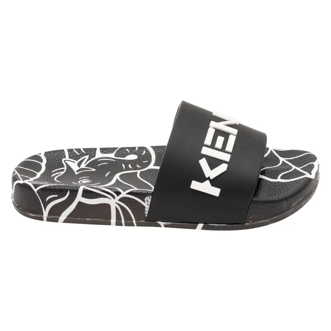 Black Tiger Print Logo Slides