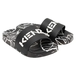 Black Tiger Print Logo Slides
