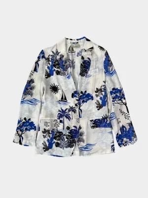 Blazer Estivo Con Fantasia Satinato