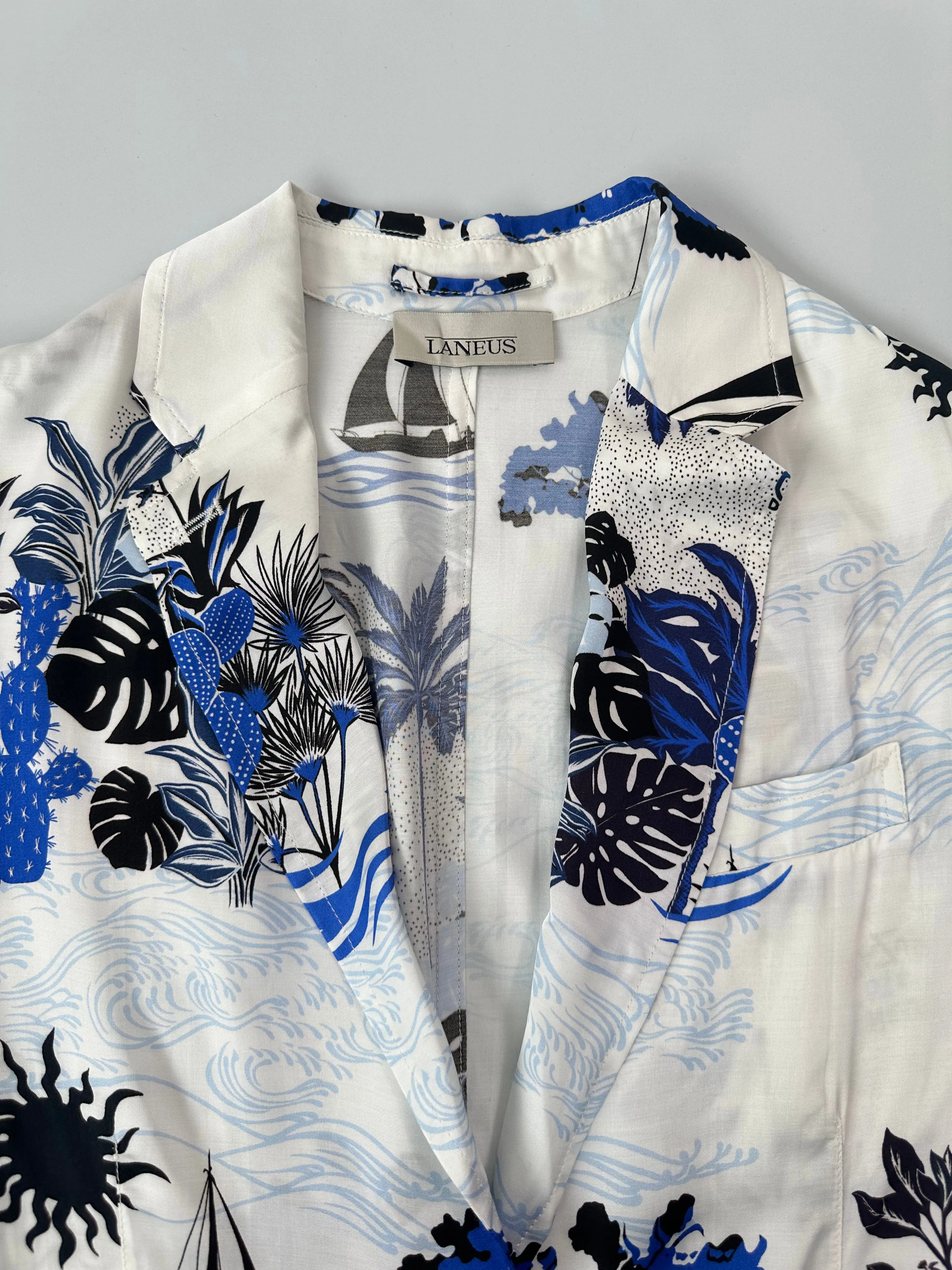 Blazer Estivo Con Fantasia Satinato