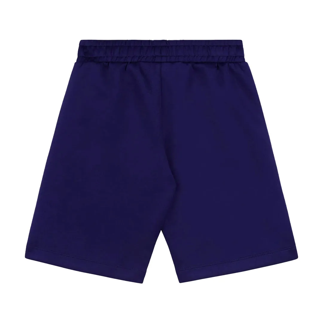 Blue Monogram Tape Shorts
