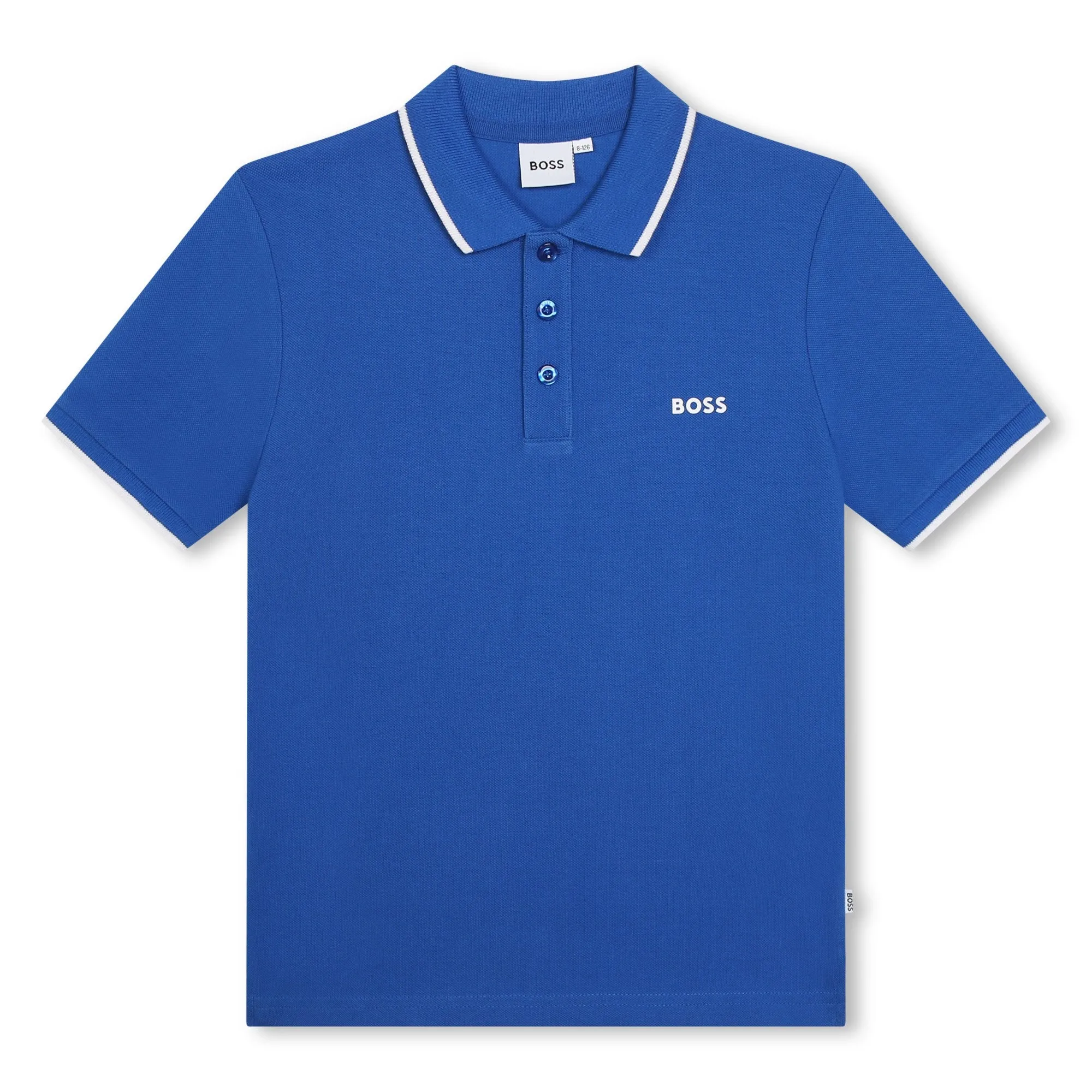 Blue Short Sleeve Logo Polo