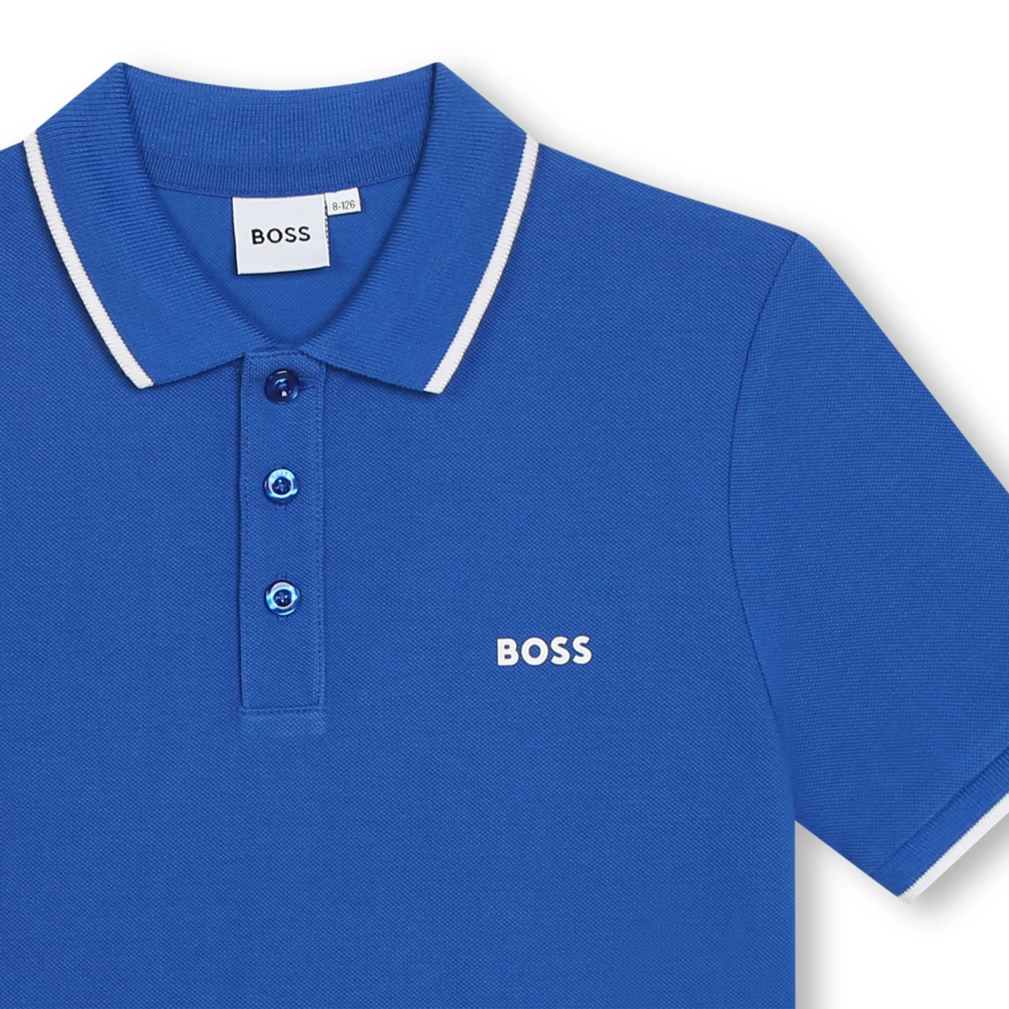 Blue Short Sleeve Logo Polo
