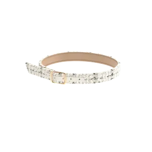 Bone Tweed Ankle Strap