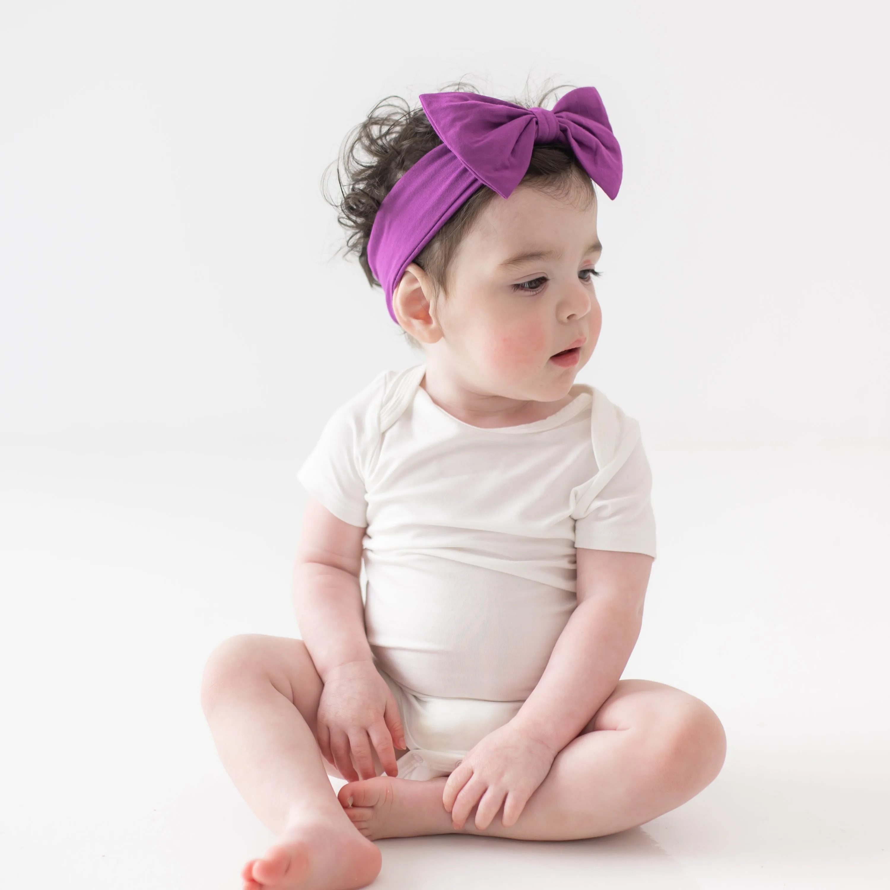 Bow Headband in Berry