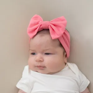 Bow Headband in Guava