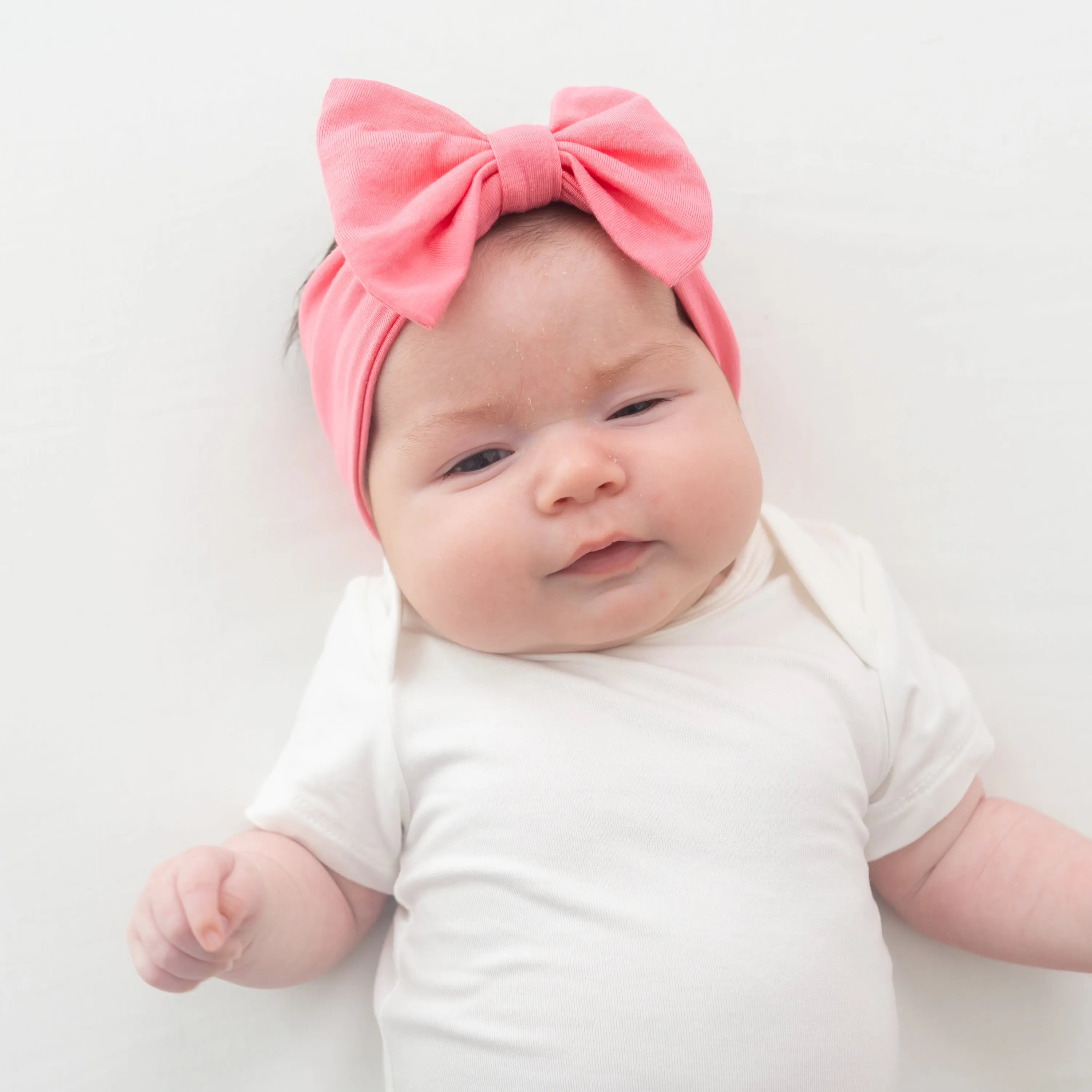 Bow Headband in Guava