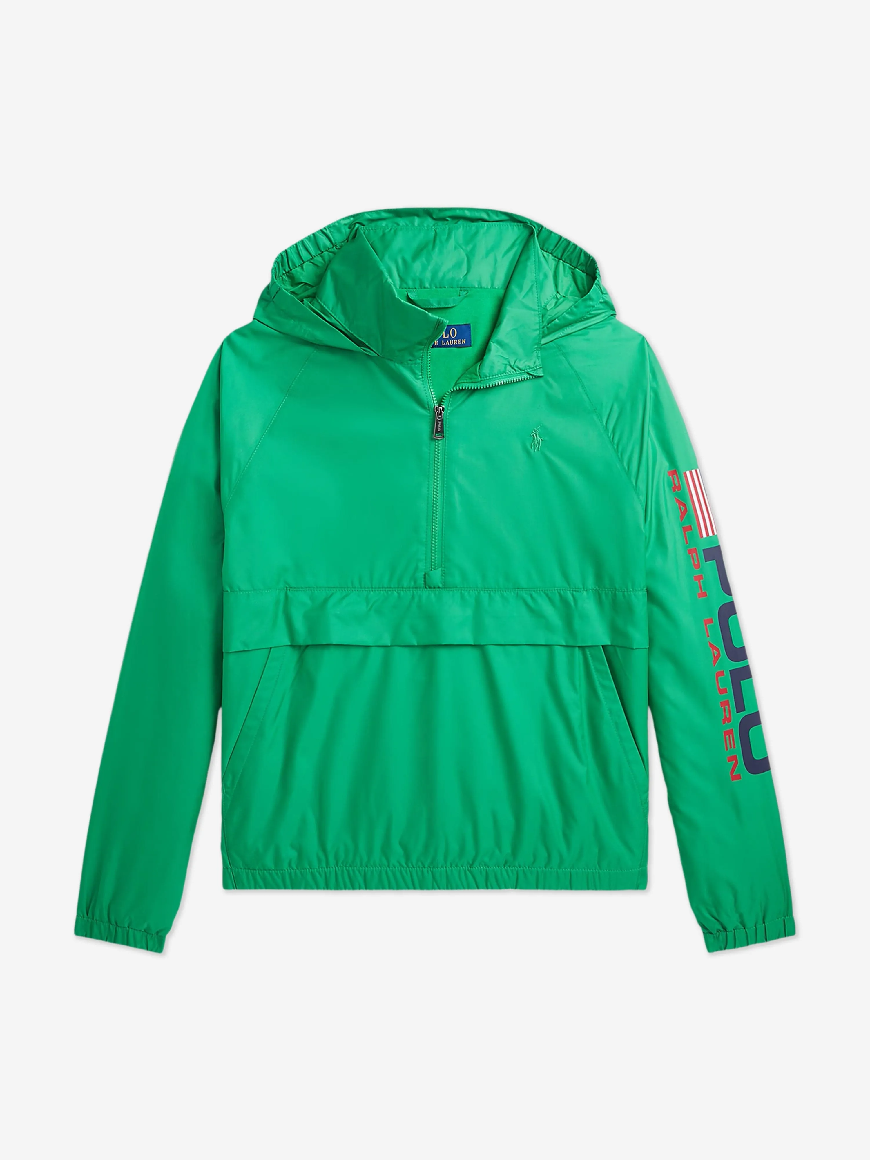 Boys Casey Half Zip Windbreaker in Green