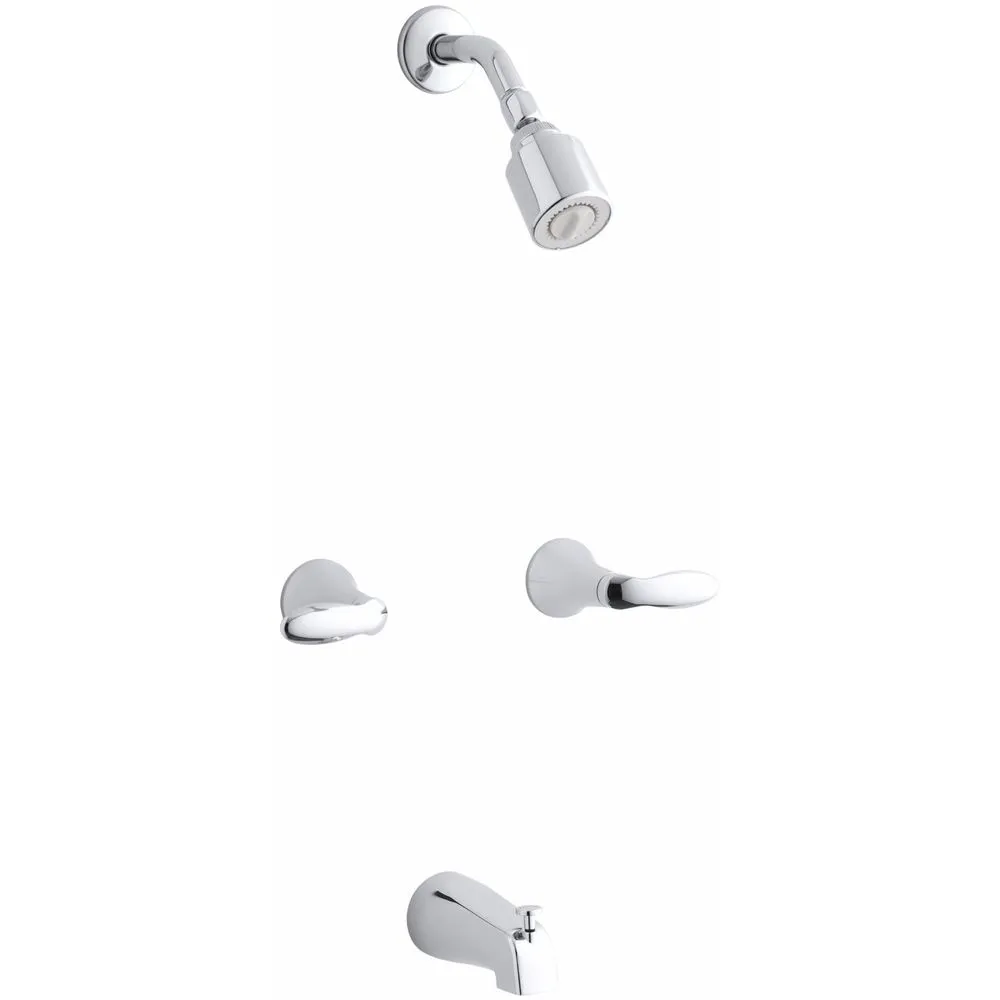 Coralais 2-Handle Tub and Shower Faucet Trim Only in Polished Chrome (Valve Not Included)