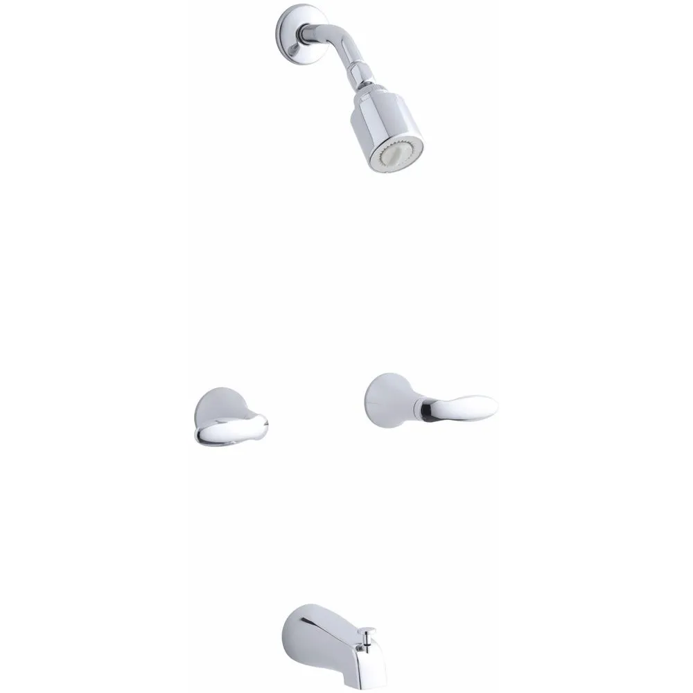 Coralais 2-Handle Tub and Shower Faucet Trim Only in Polished Chrome