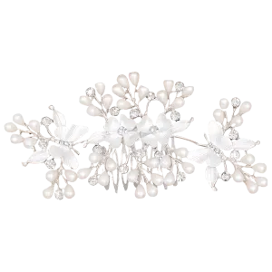 Crystal Olea Butterfly Floral Hair Comb