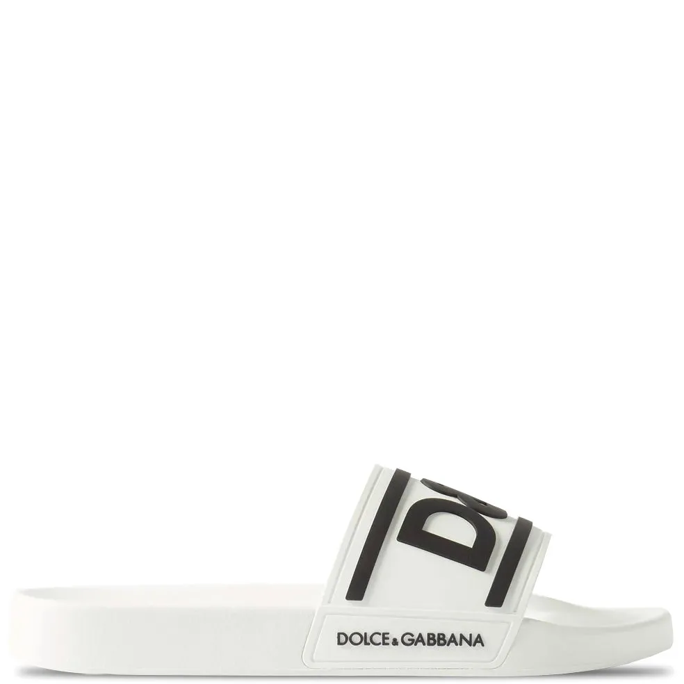 Dolce & Gabbana White Logo Sliders