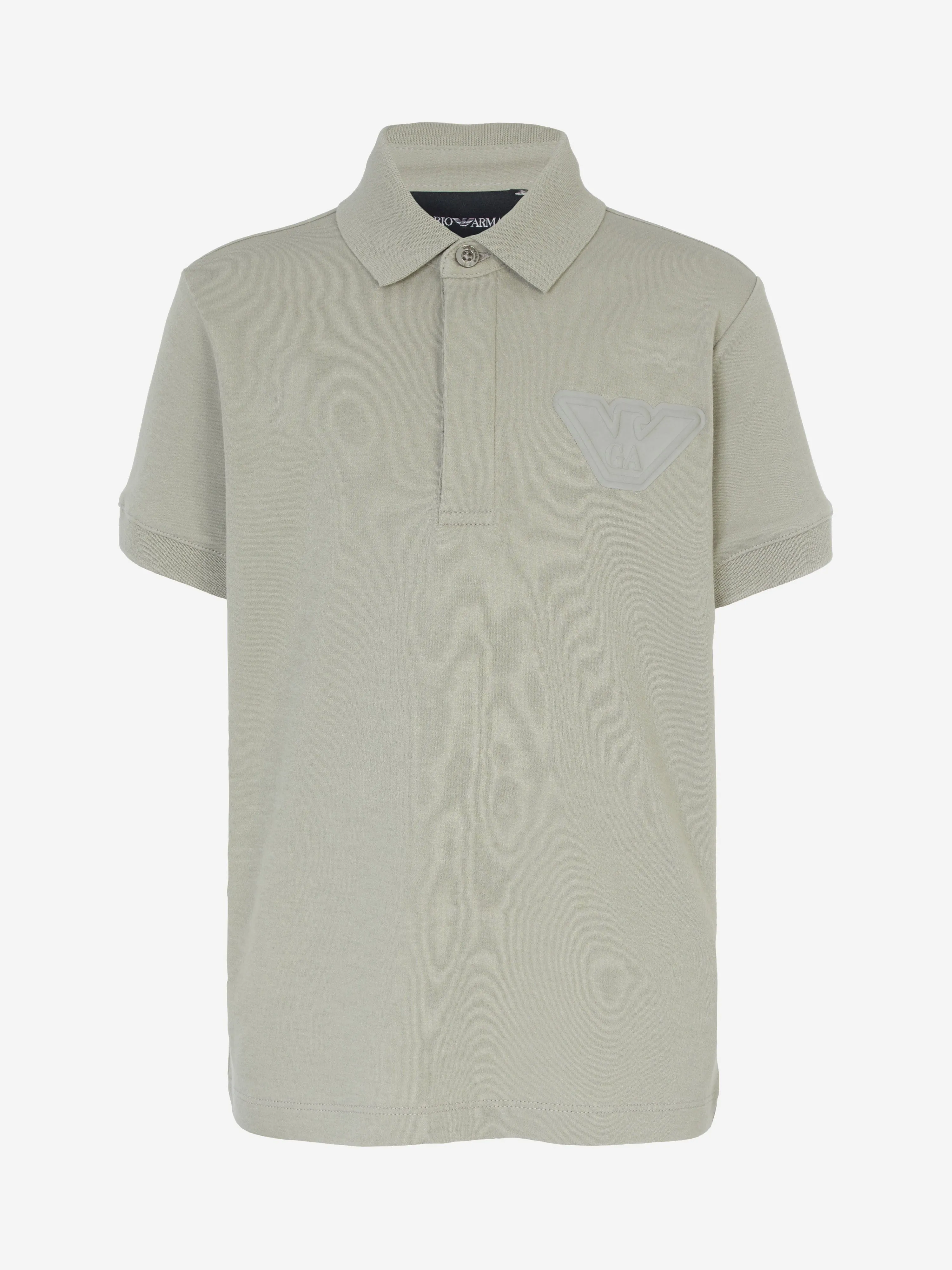Emporio Armani Boys Logo Polo Shirt in Green