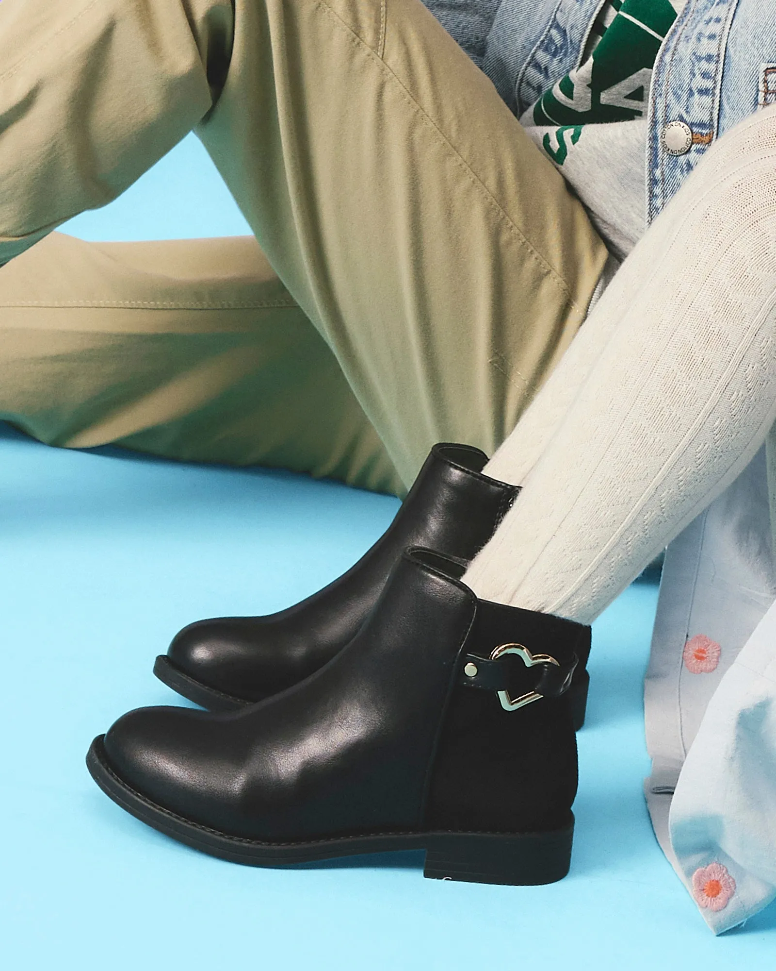 Esme Heart Boot Black