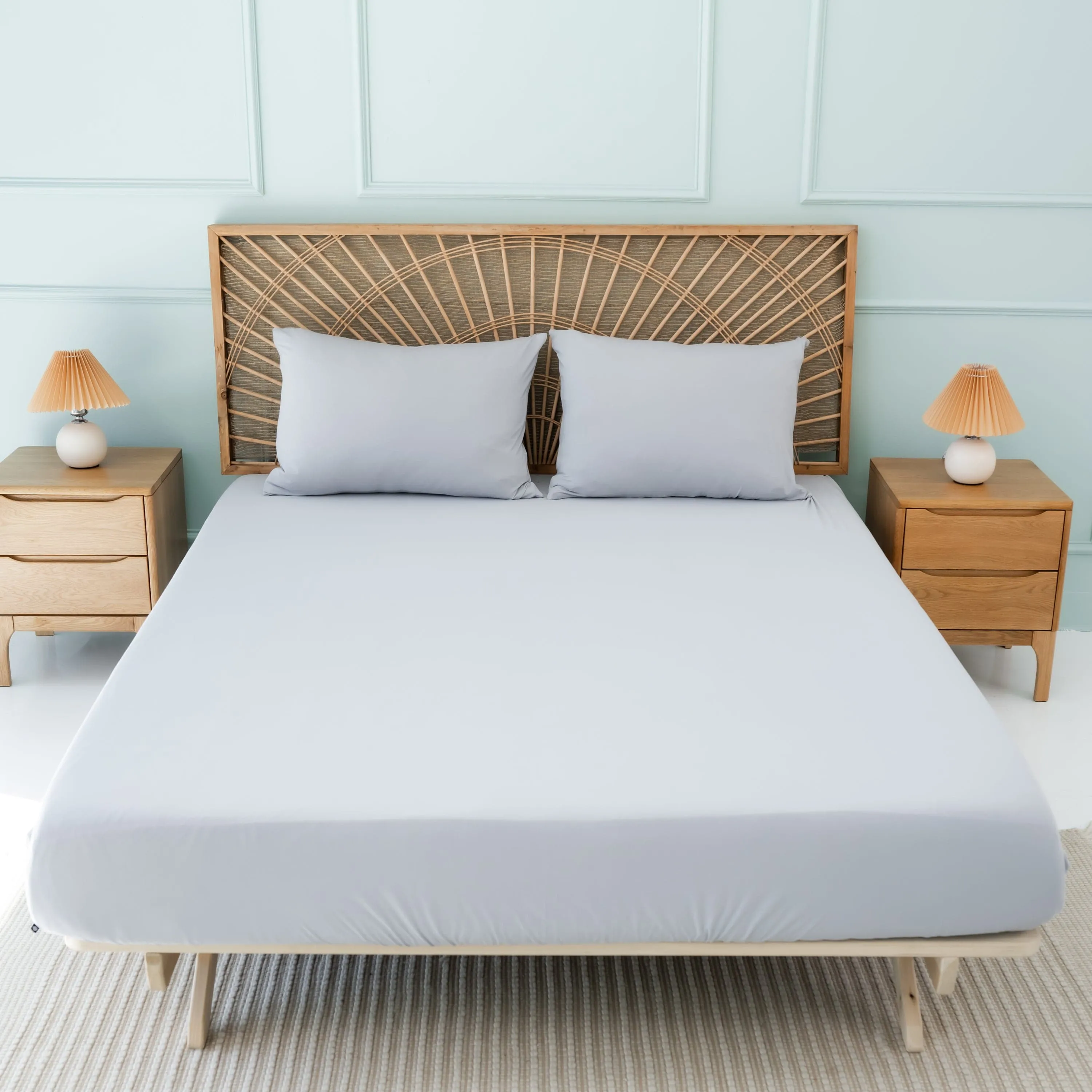 Fitted Sheet with Pillowcases in Storm