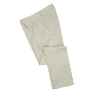 FootJoy Sueded Cotton Twill 5-Pocket Golf Pants Stone - FW22 Men