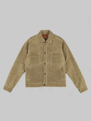 Freenote Cloth Riders Jacket Waxed Canvas Tobacco Tumbleweed Red Interior