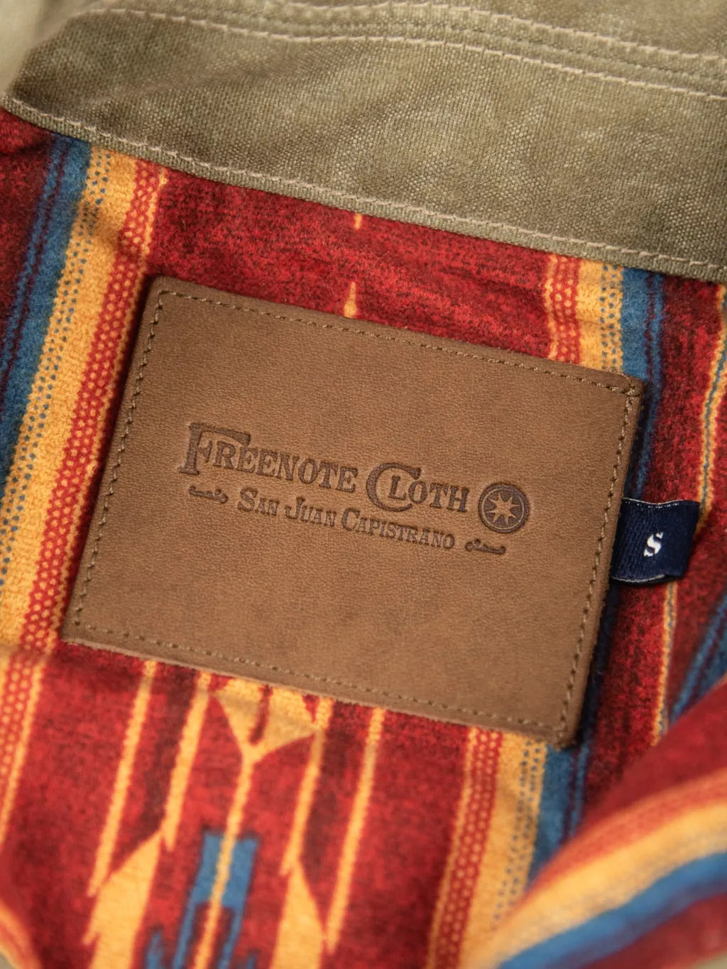 Freenote Cloth Riders Jacket Waxed Canvas Tobacco Tumbleweed Red Interior