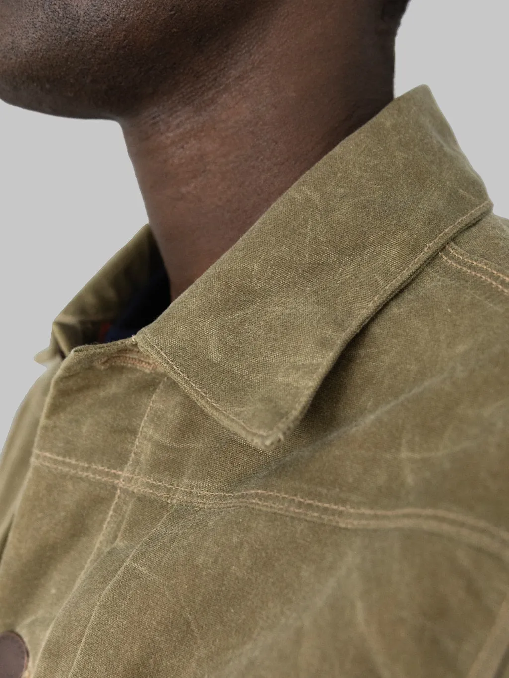 Freenote Cloth Riders Jacket Waxed Canvas Tobacco Tumbleweed Red Interior
