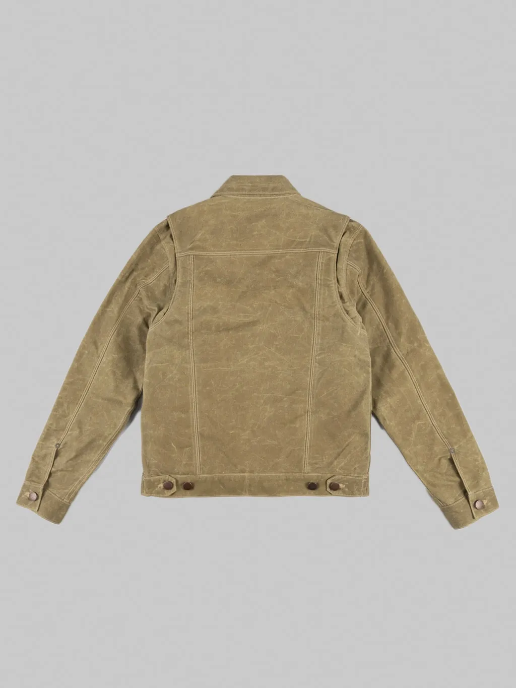 Freenote Cloth Riders Jacket Waxed Canvas Tobacco Tumbleweed Red Interior