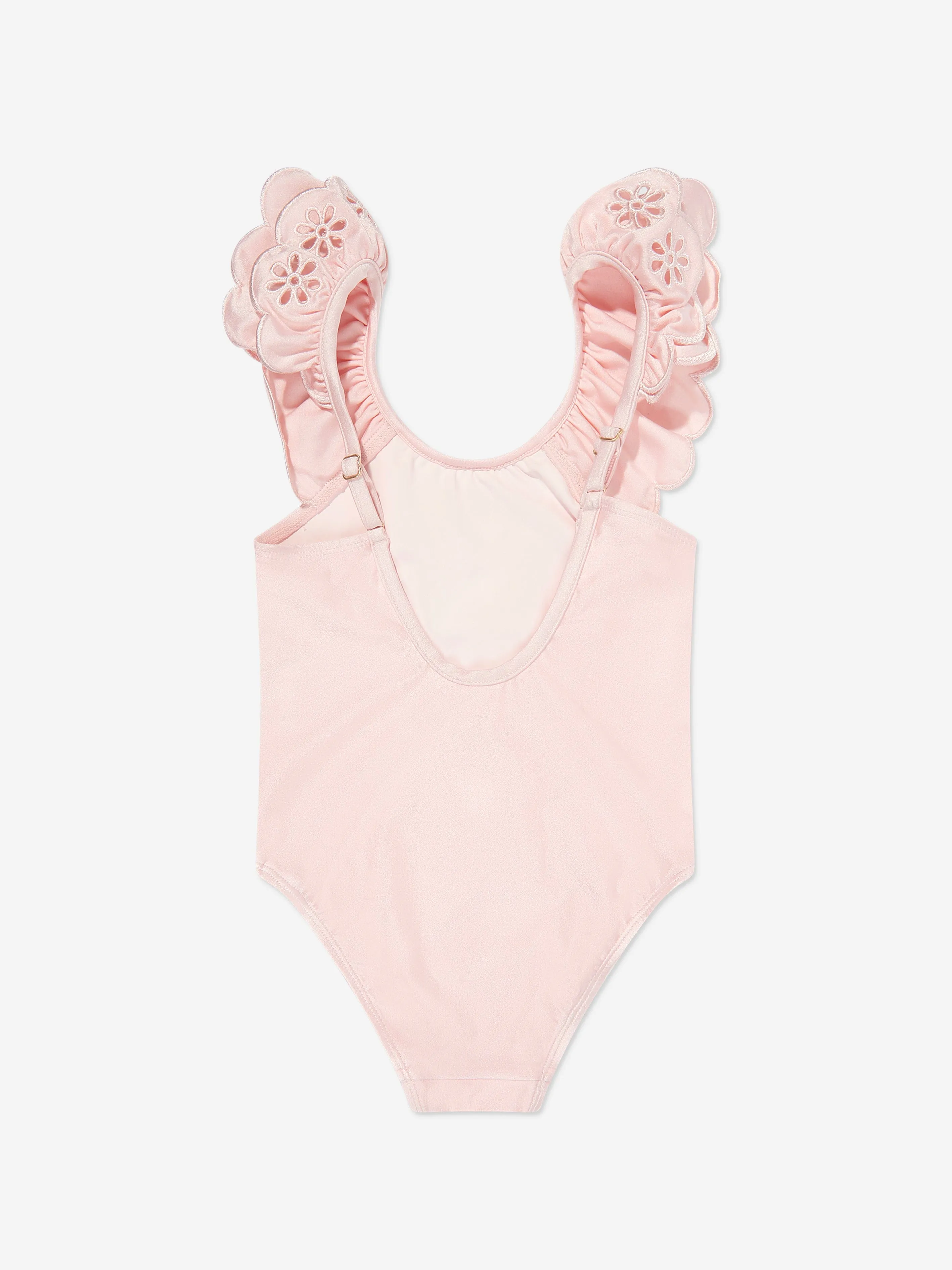 Girls Everley Embroidered Swimsuit in Pink