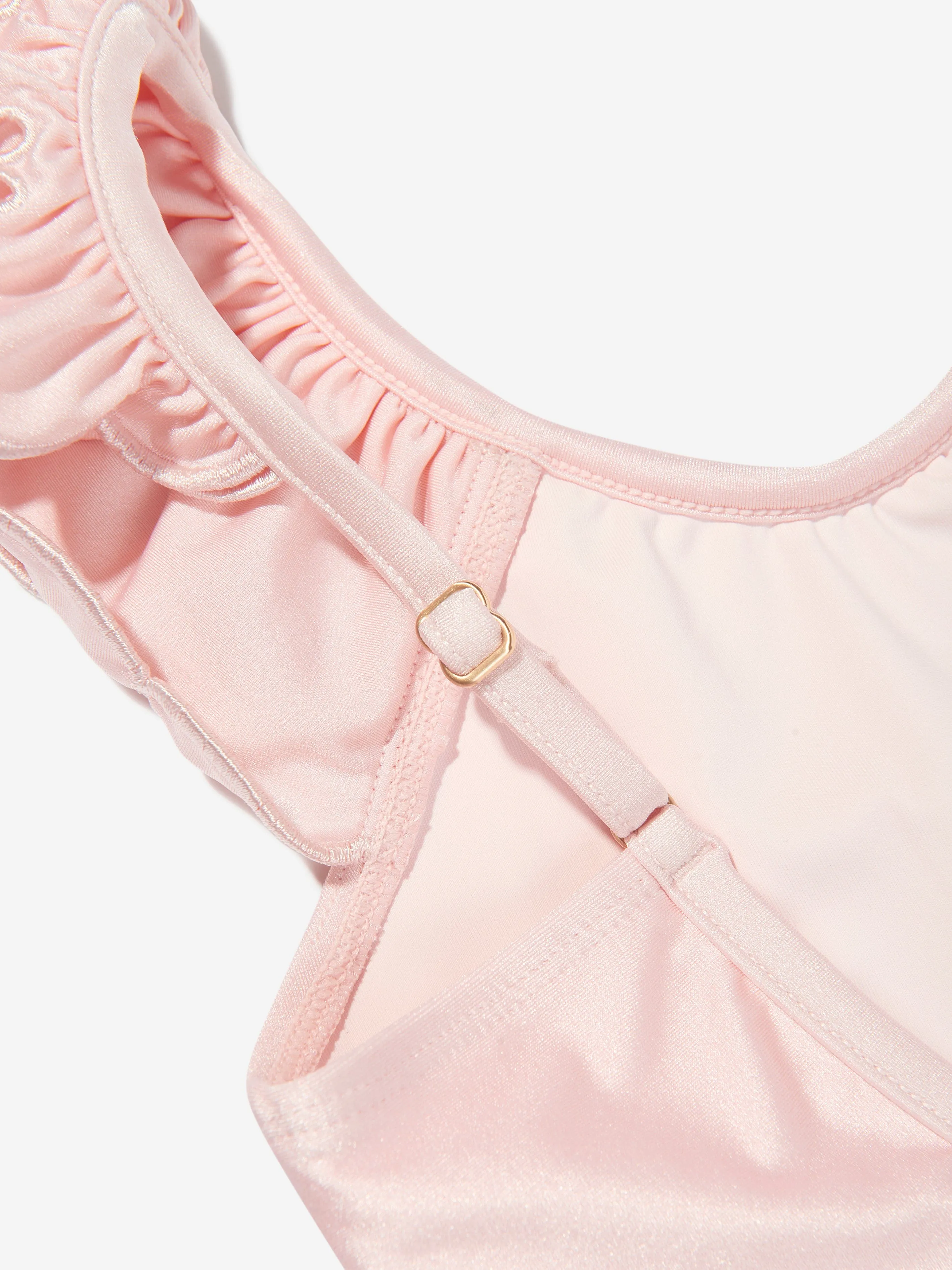 Girls Everley Embroidered Swimsuit in Pink