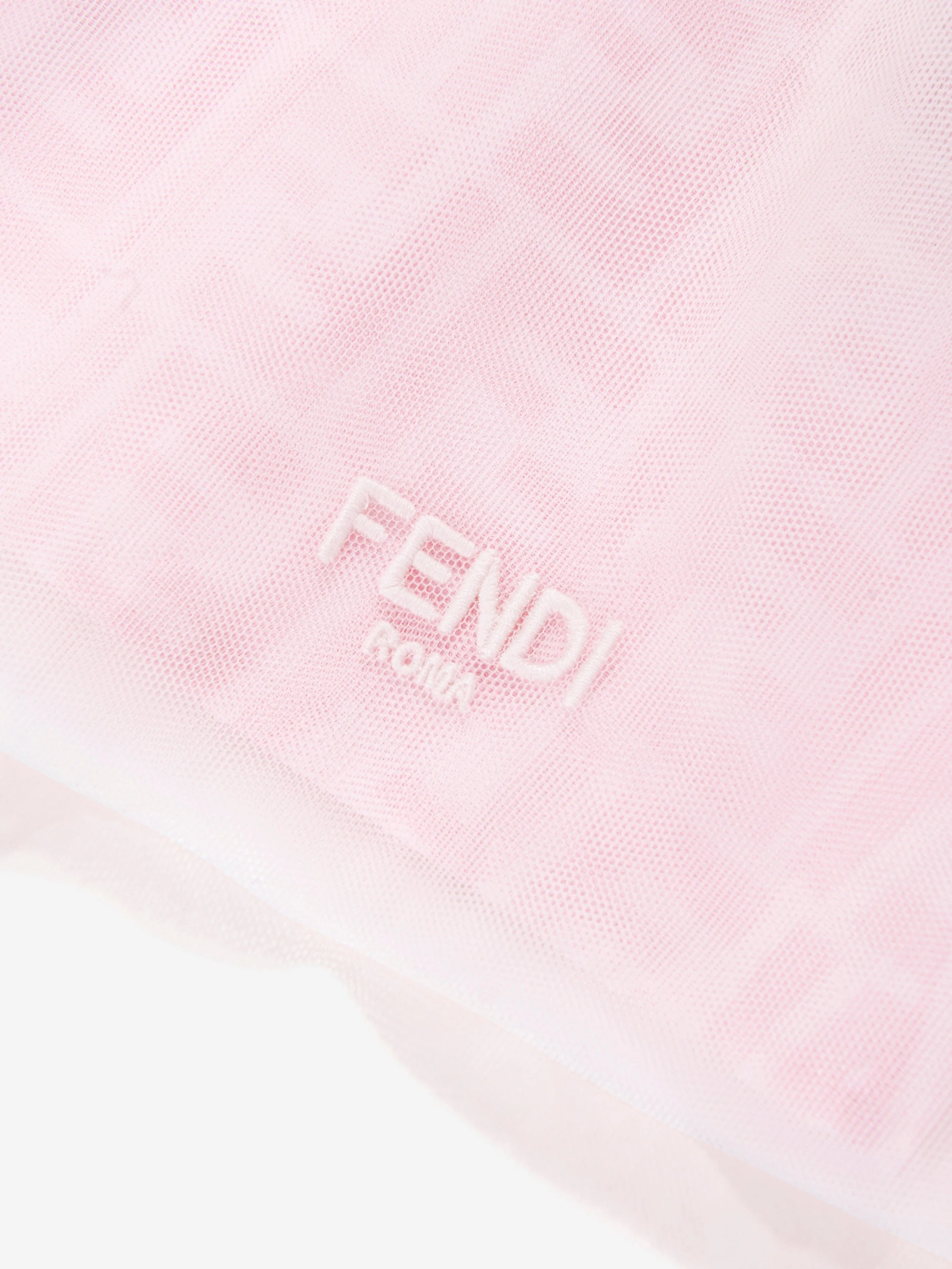 Girls FF Logo Tulle Dress in Pink