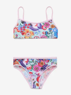 Girls Floral Print Bikini in Multicolour