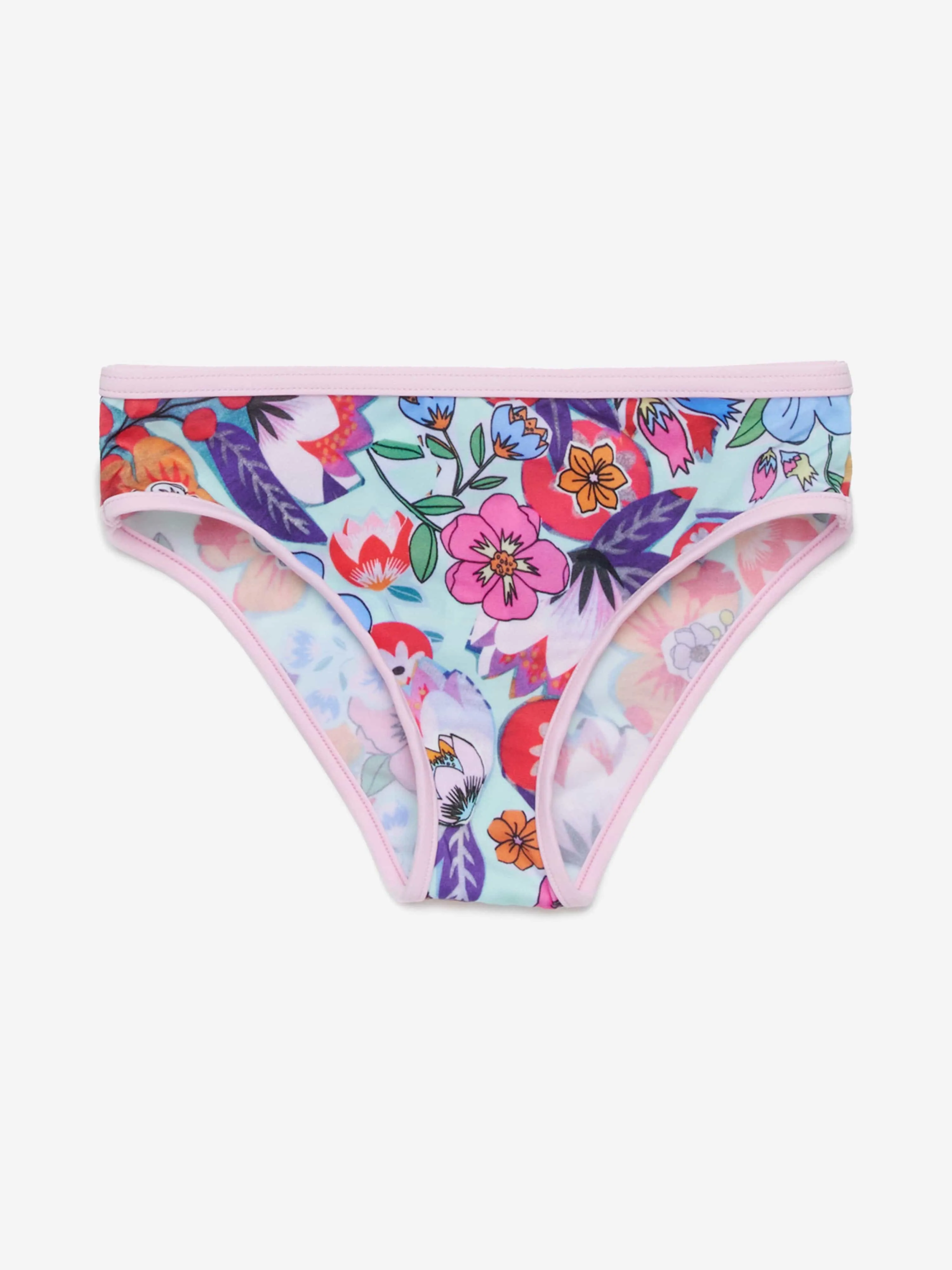 Girls Floral Print Bikini in Multicolour