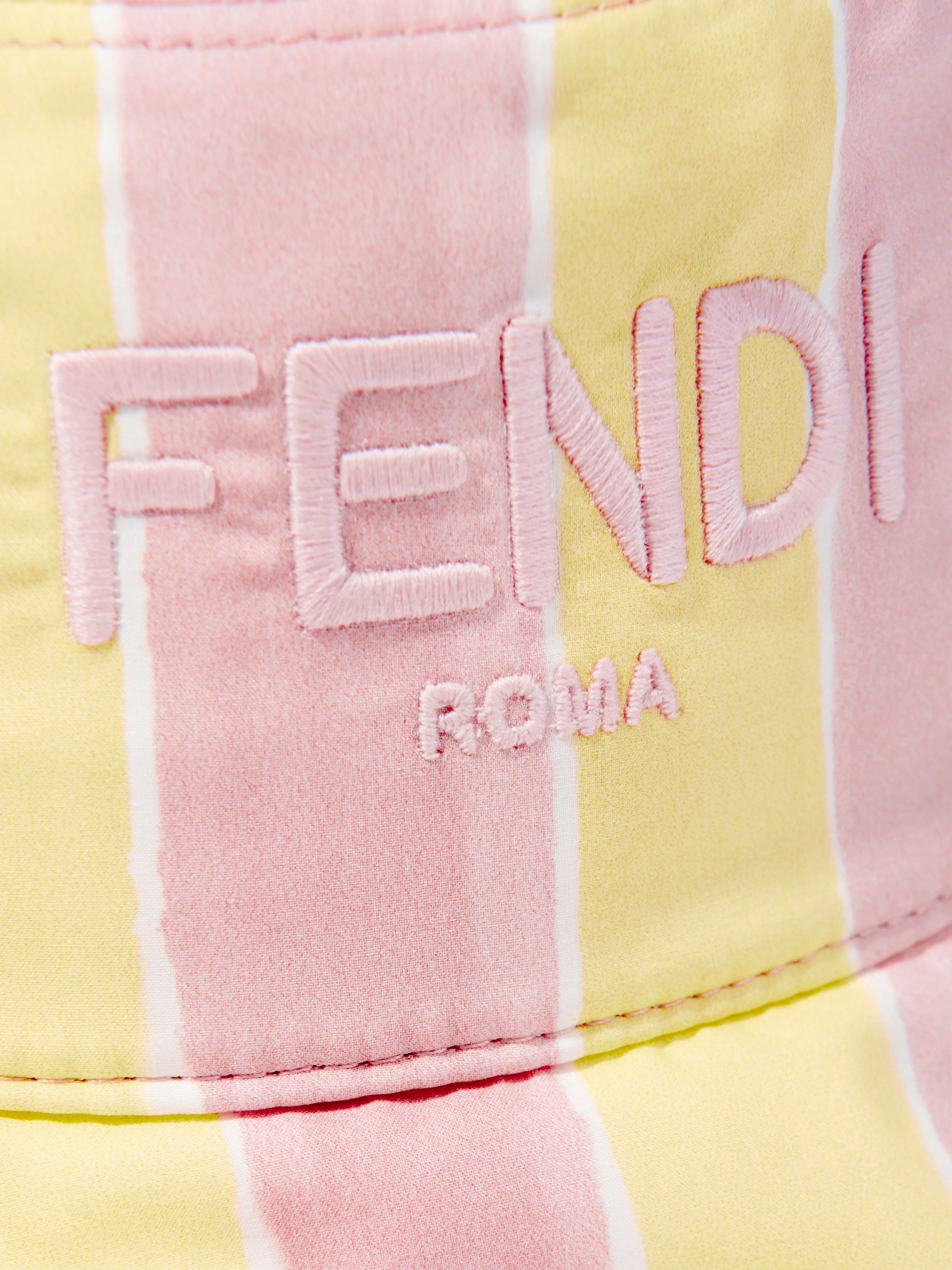 Girls Pequin Print Bucket Hat in Yellow